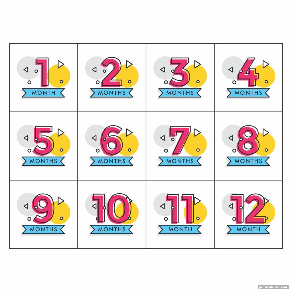 printable baby monthly signs image free