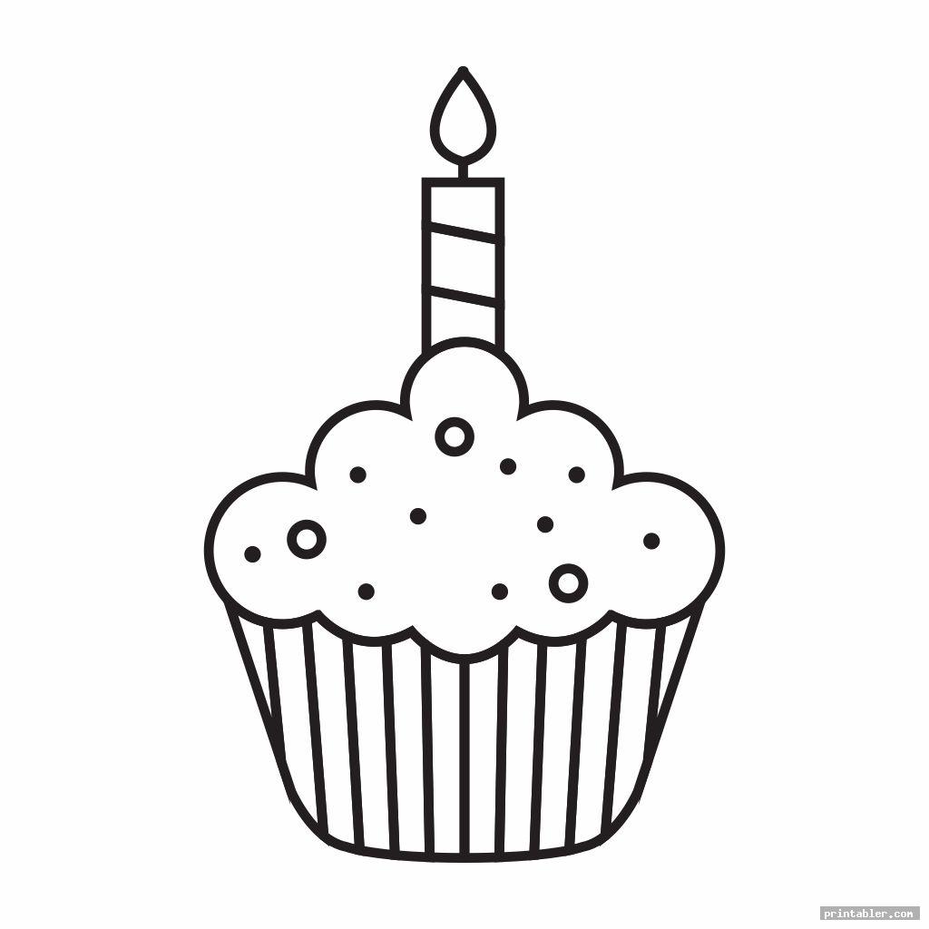 Printable Birthday Cupcake Outlines Gridgit