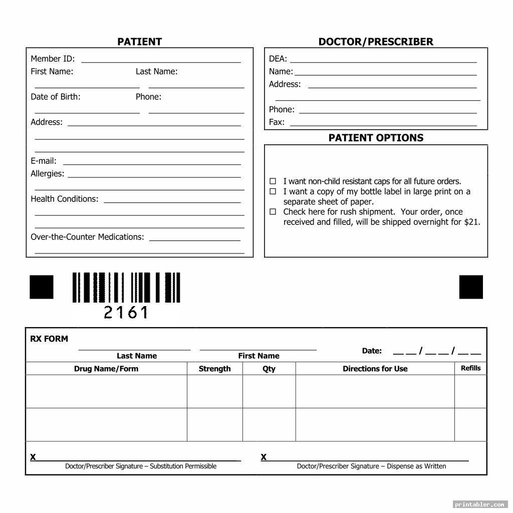 Printable Blank Order Forms