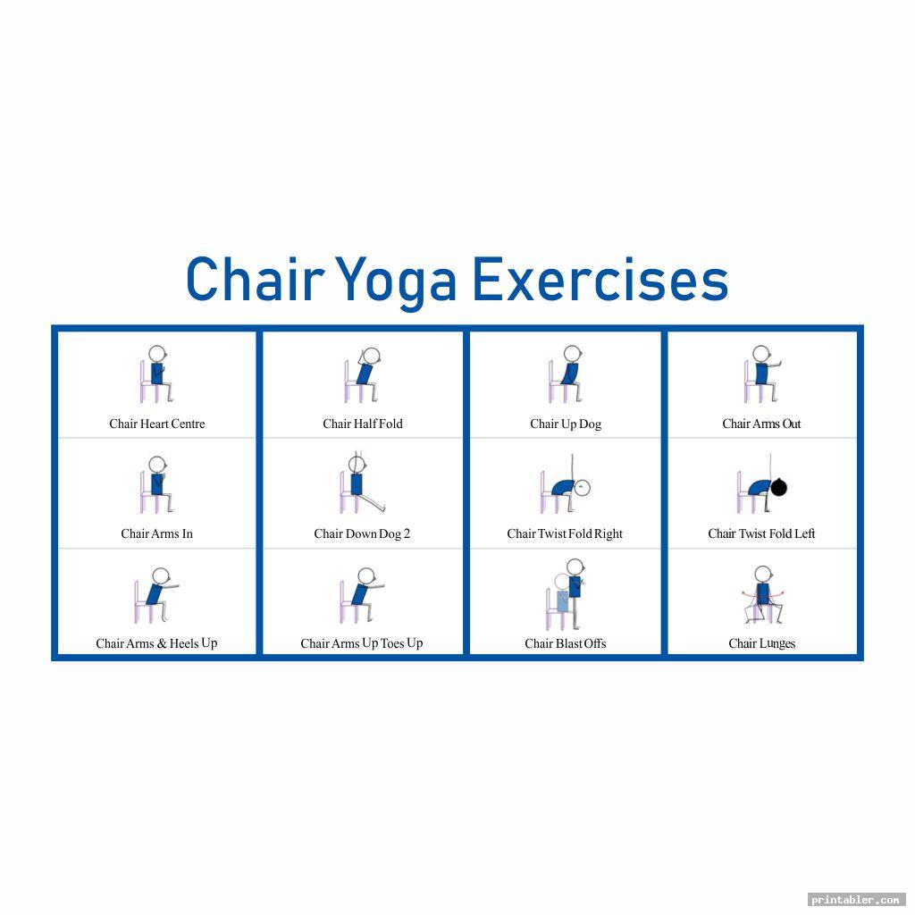 printable chair yoga exercises for seniors template for use