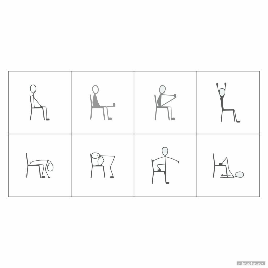 printable chair yoga exercises for seniors worksheet