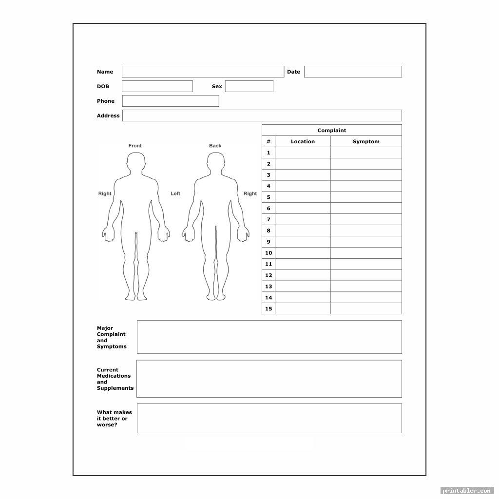 printable chiropractic forms soap note image free