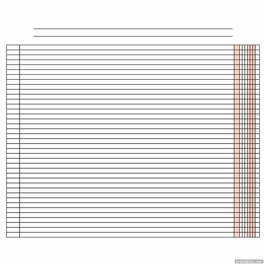 printable columnar sheets pdf template for use