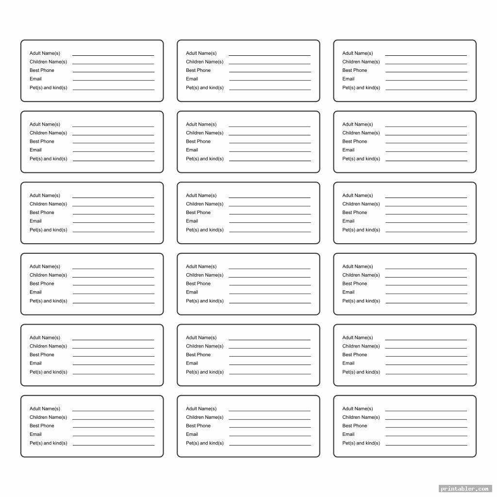 printable contact list template image free