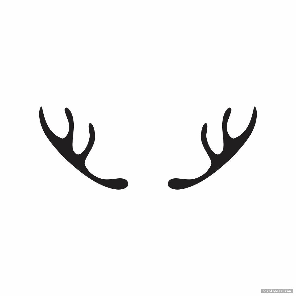 printable deer silhouette antlers for kids