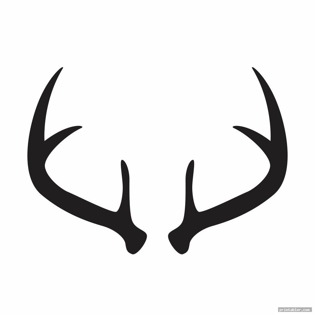 printable deer silhouette antlers image free