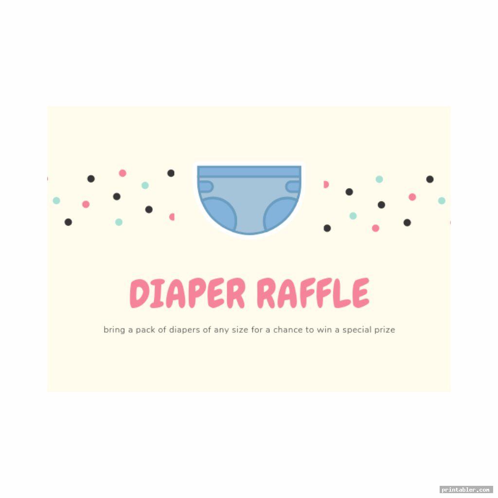 printable diaper raffle sign template for use