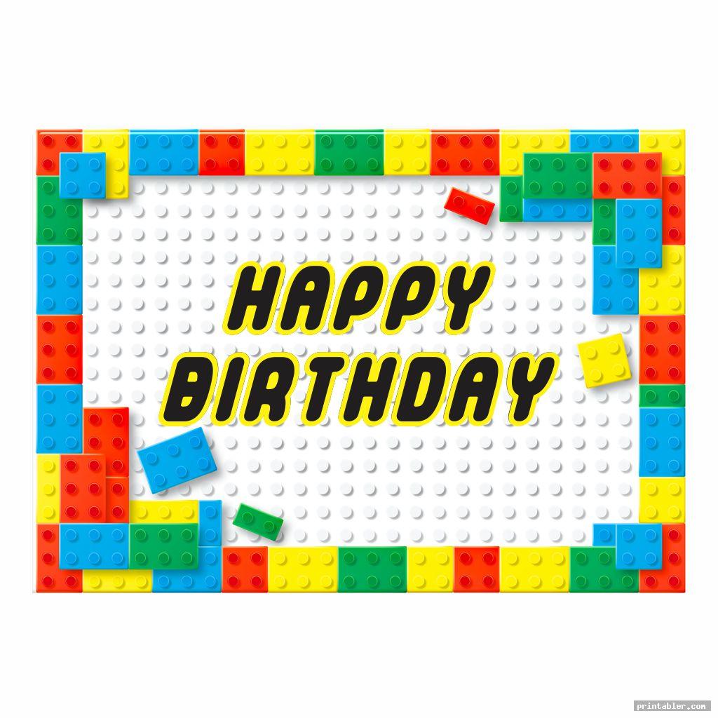 Printable Lego Birthday Card Printable Lego Birthday Card