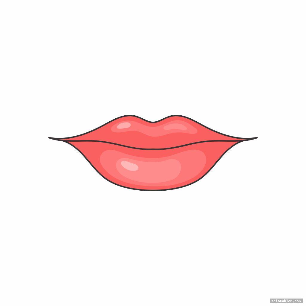 printable lip template image free