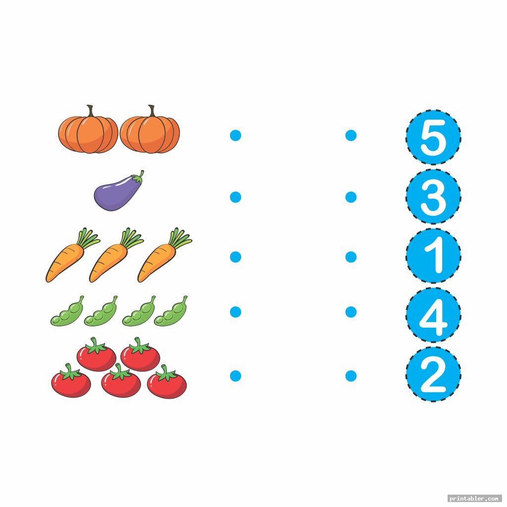 Printable Number Match for Preschool