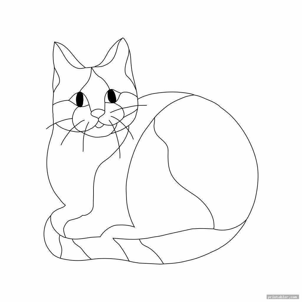 printable stained glass cat patterns image free