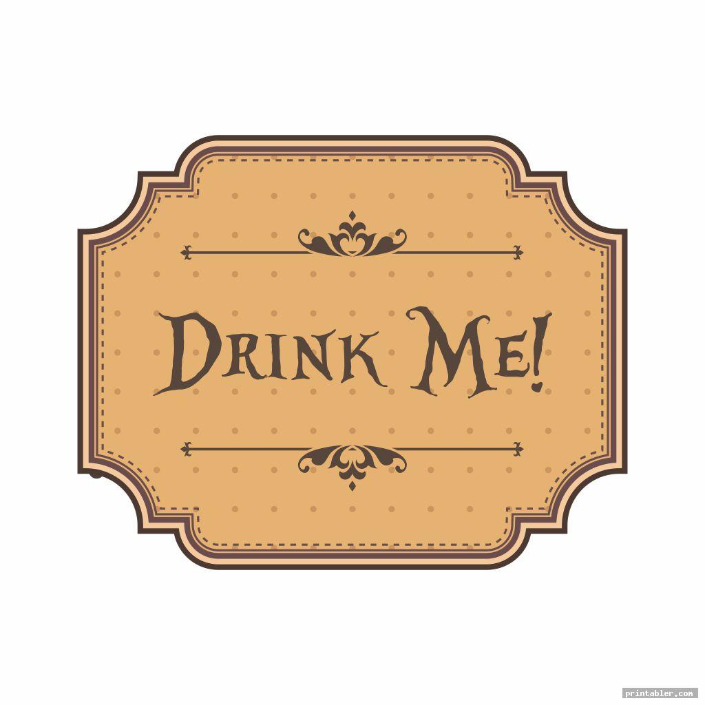 Drink Me Labels Free Printable Templates Printable Download
