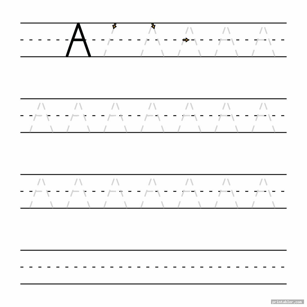 printable tracing alphabet letters image free