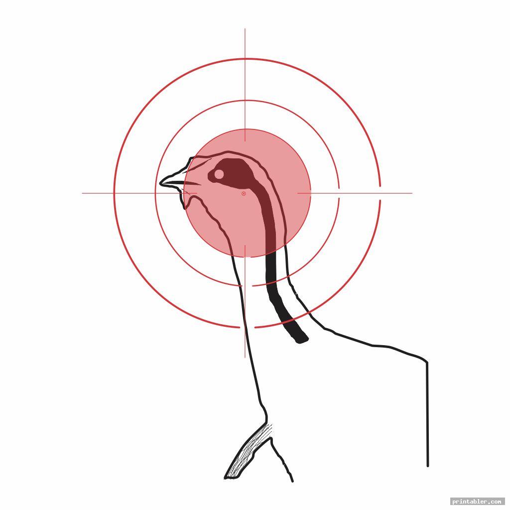 printable turkey target real size template for use