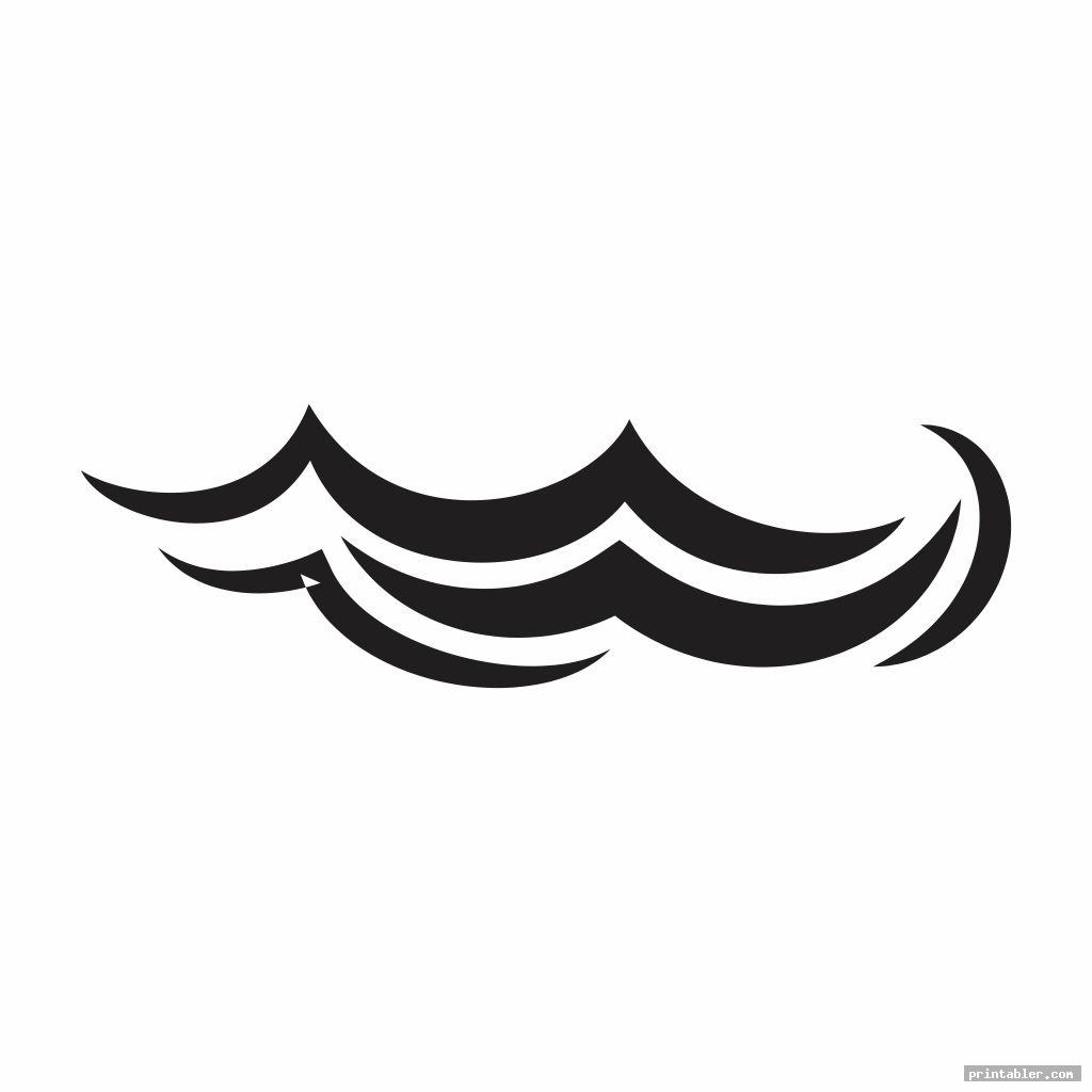 printable wave stencil template for use