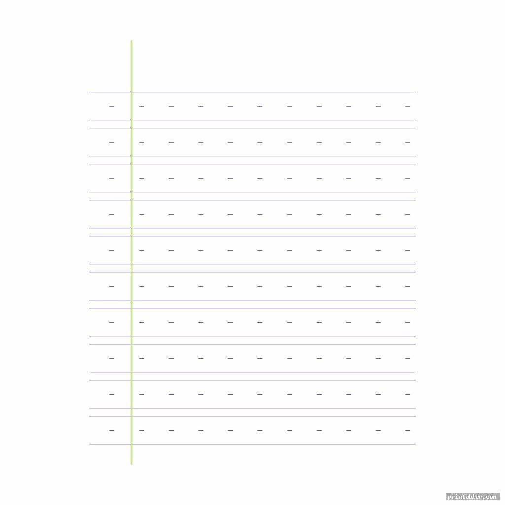 printable wide ruled paper template for use