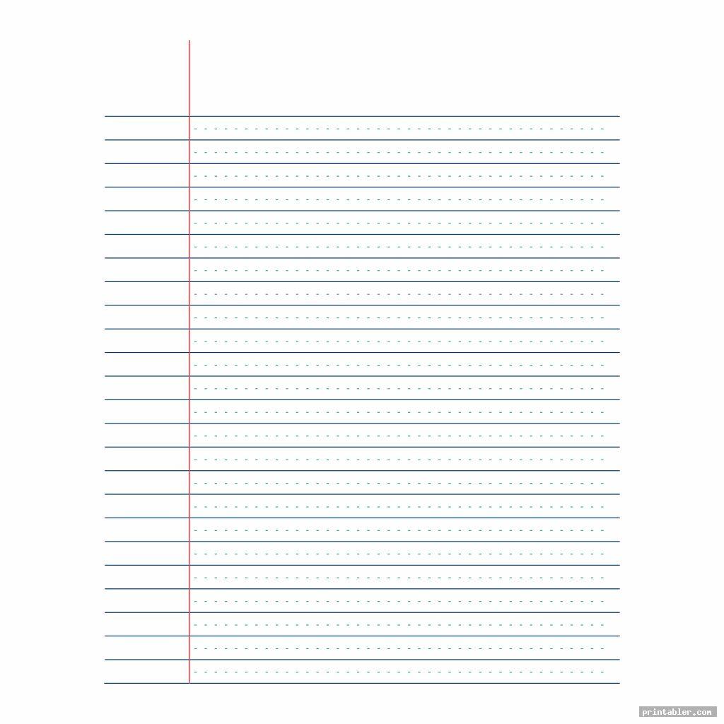 printable wide ruled paper with dot