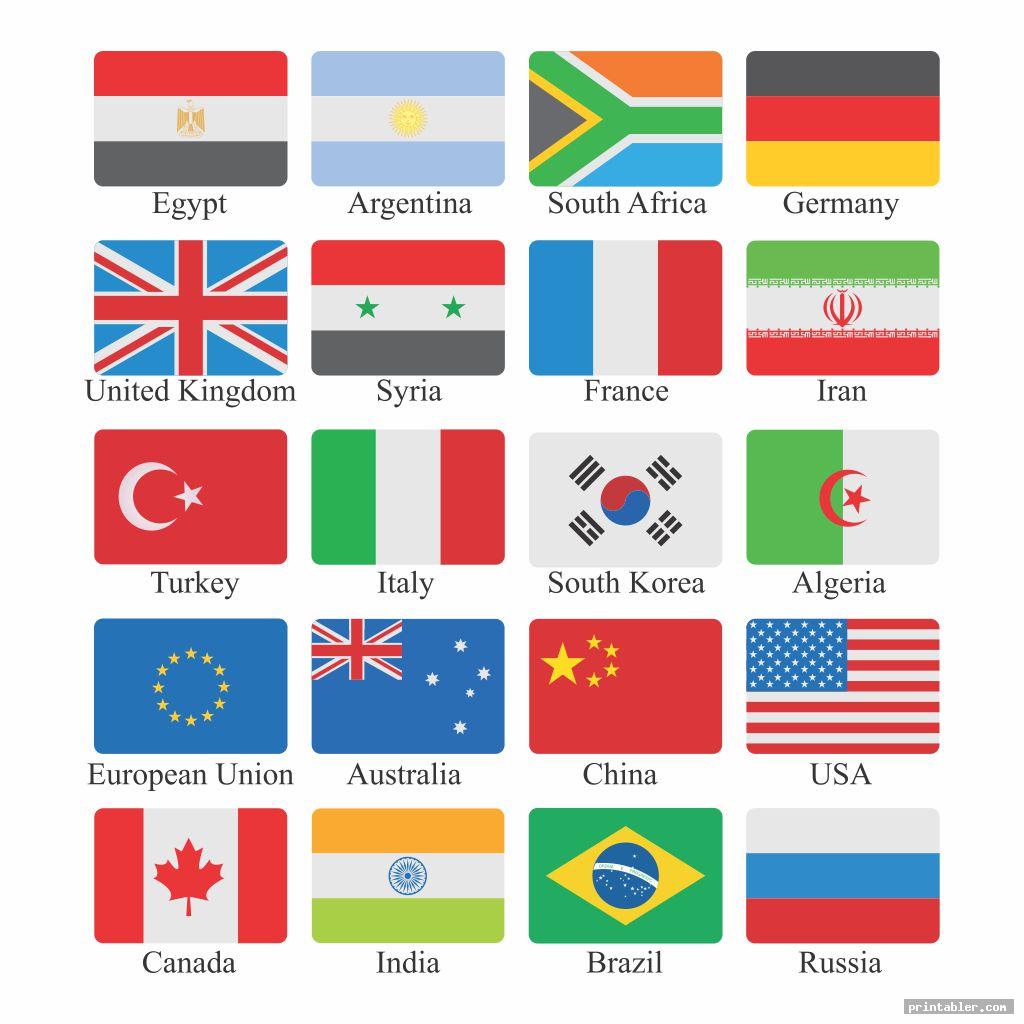 Printable International Flags
