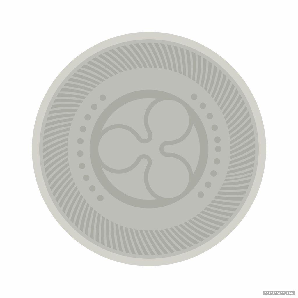 silver large printable coins template