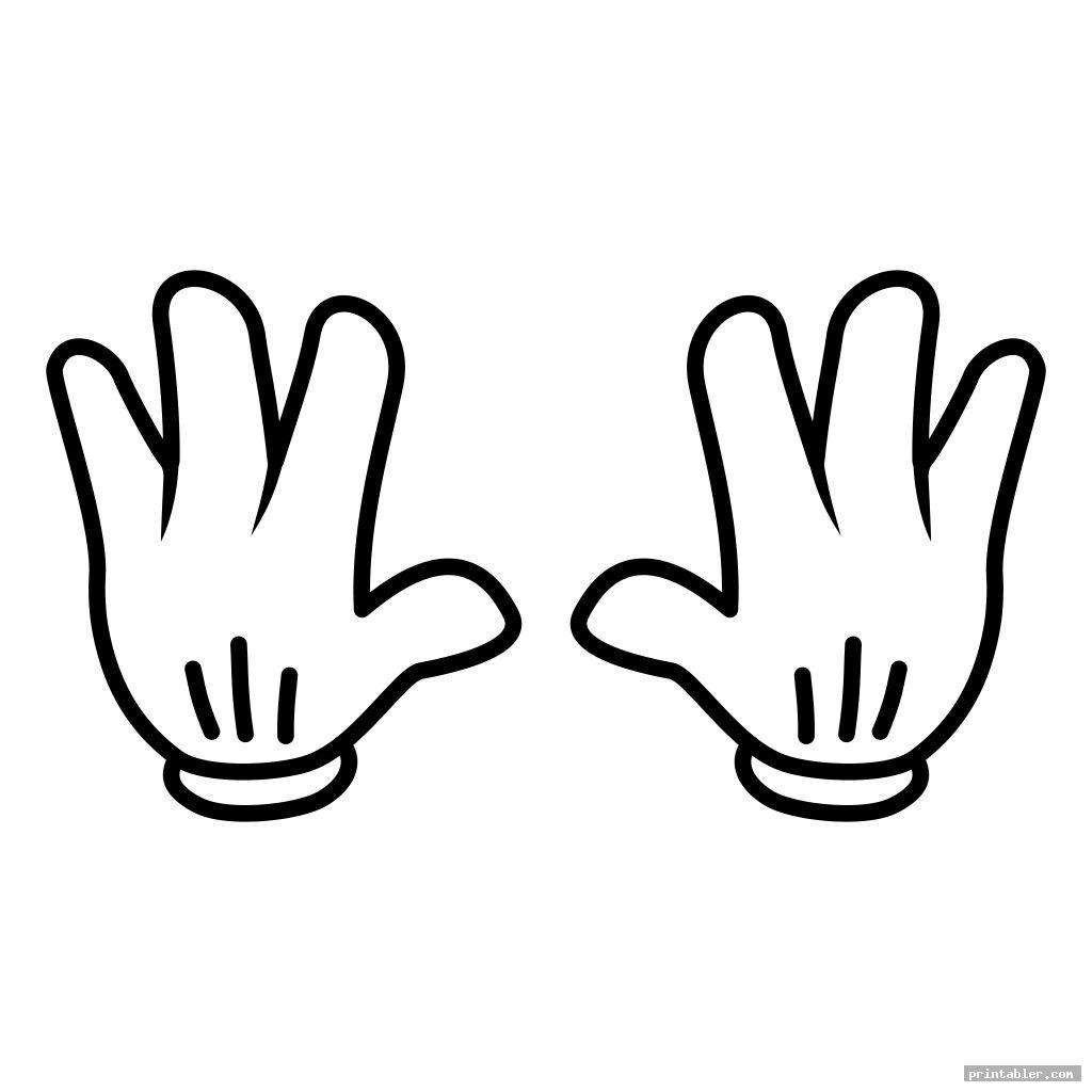 Mickey Mouse Hand Printable Gridgit