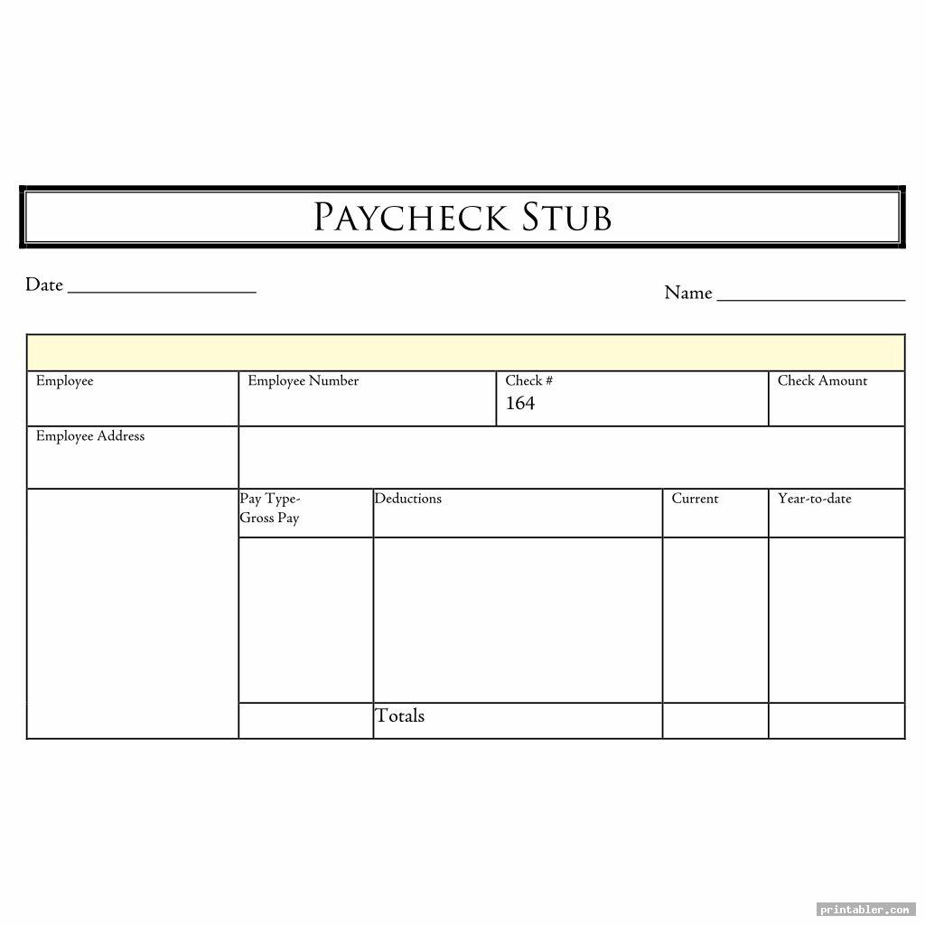 simple printable blank paycheck stubs