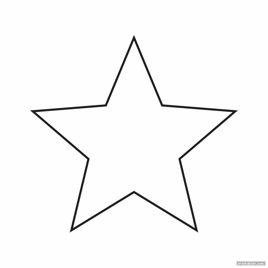 simple printable cut out star shape