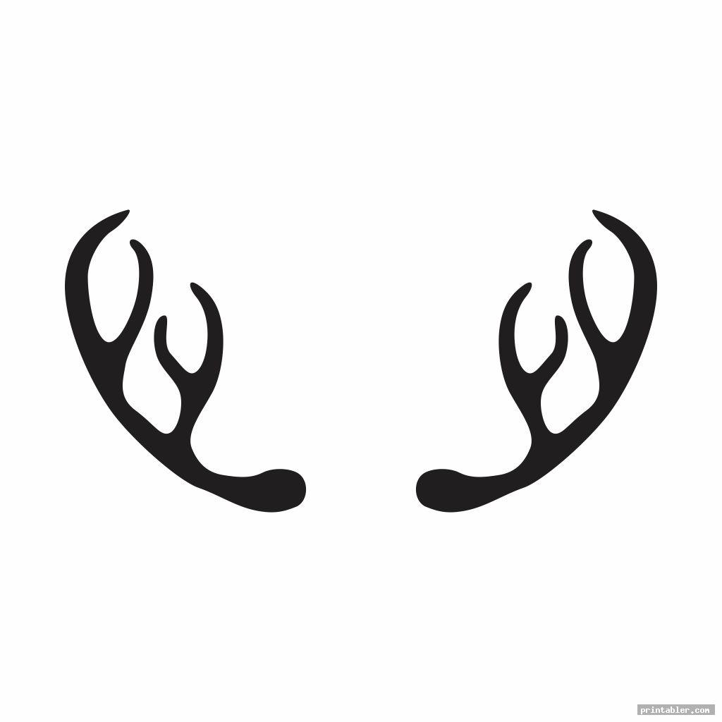 simple printable deer silhouette antlers