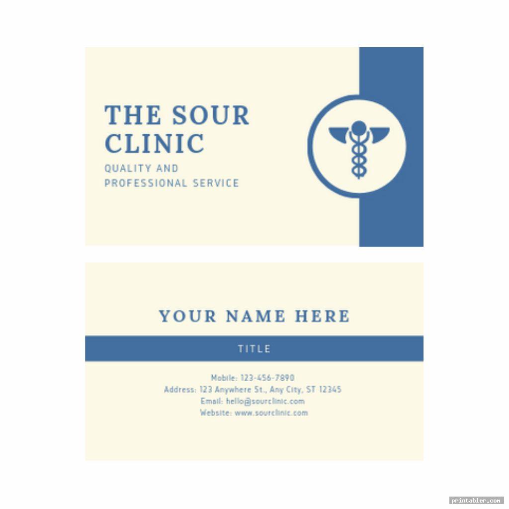 Printable Medical Cards