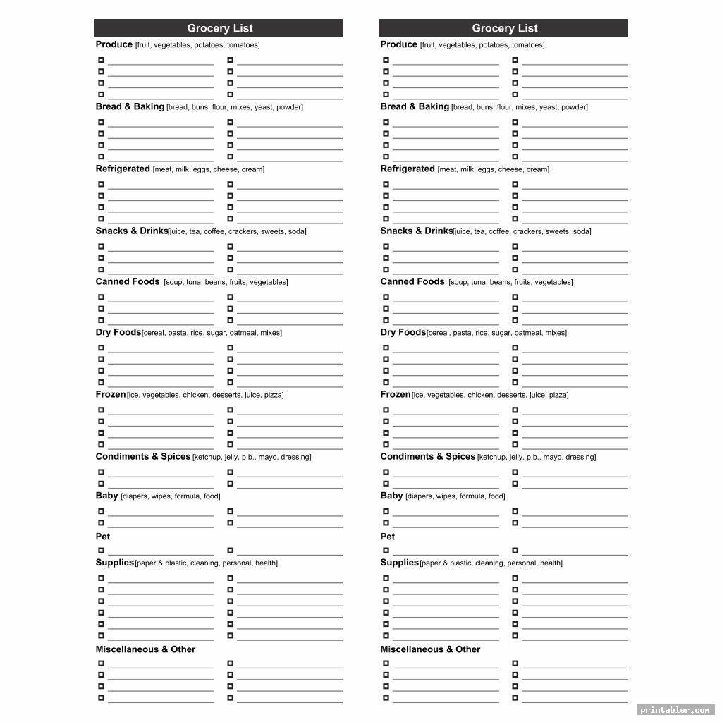6 Best Images Of Walmart Grocery List Printable Free Printable 6 Best 