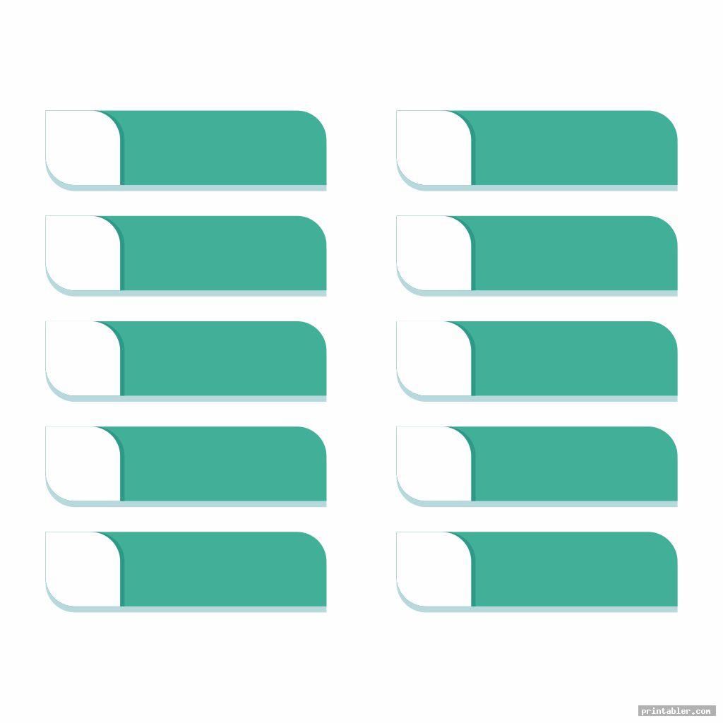 Word Printable Tab Index Page Gridgit