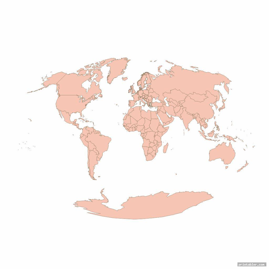simple world map full page printable