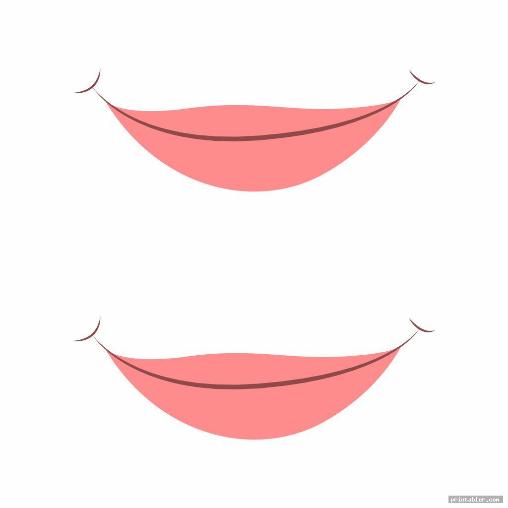 smiling printable lip template
