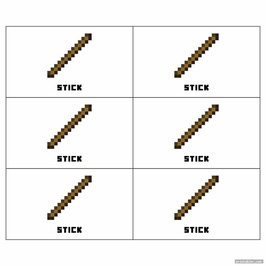 sticks minecraft party printables image free