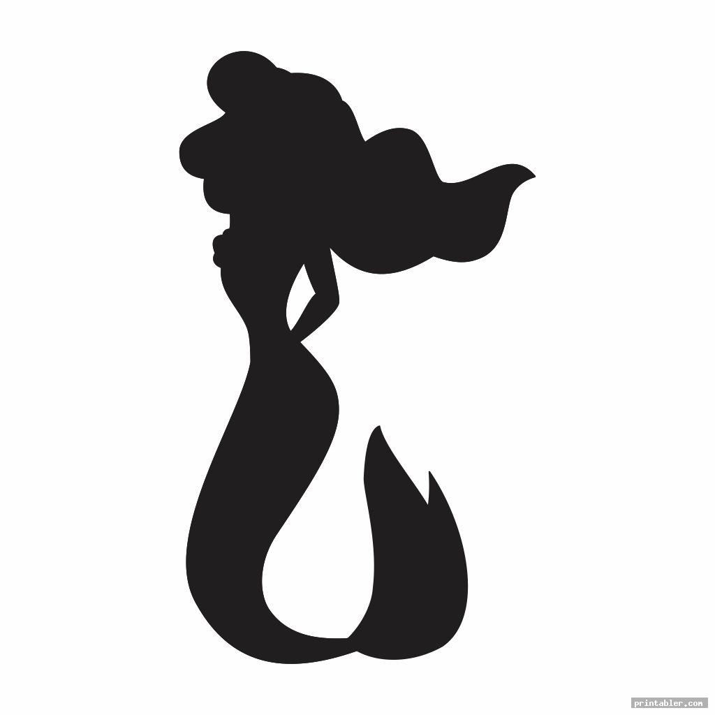 the little mermaid silhouette printables image free
