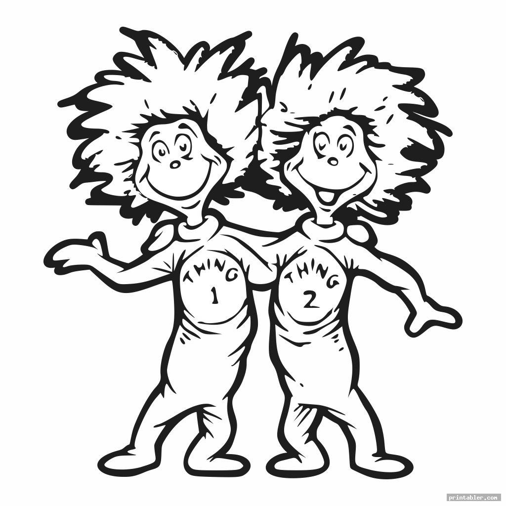 Thing 1 Printable Template