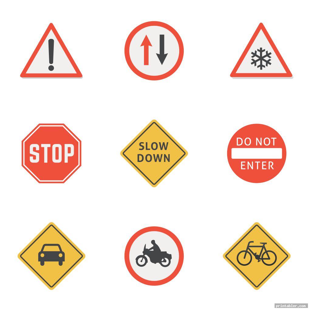 traffic sign printables for preschoolers image free