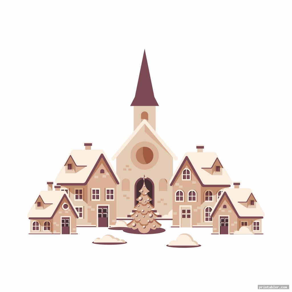 Printable Christmas Village Houses