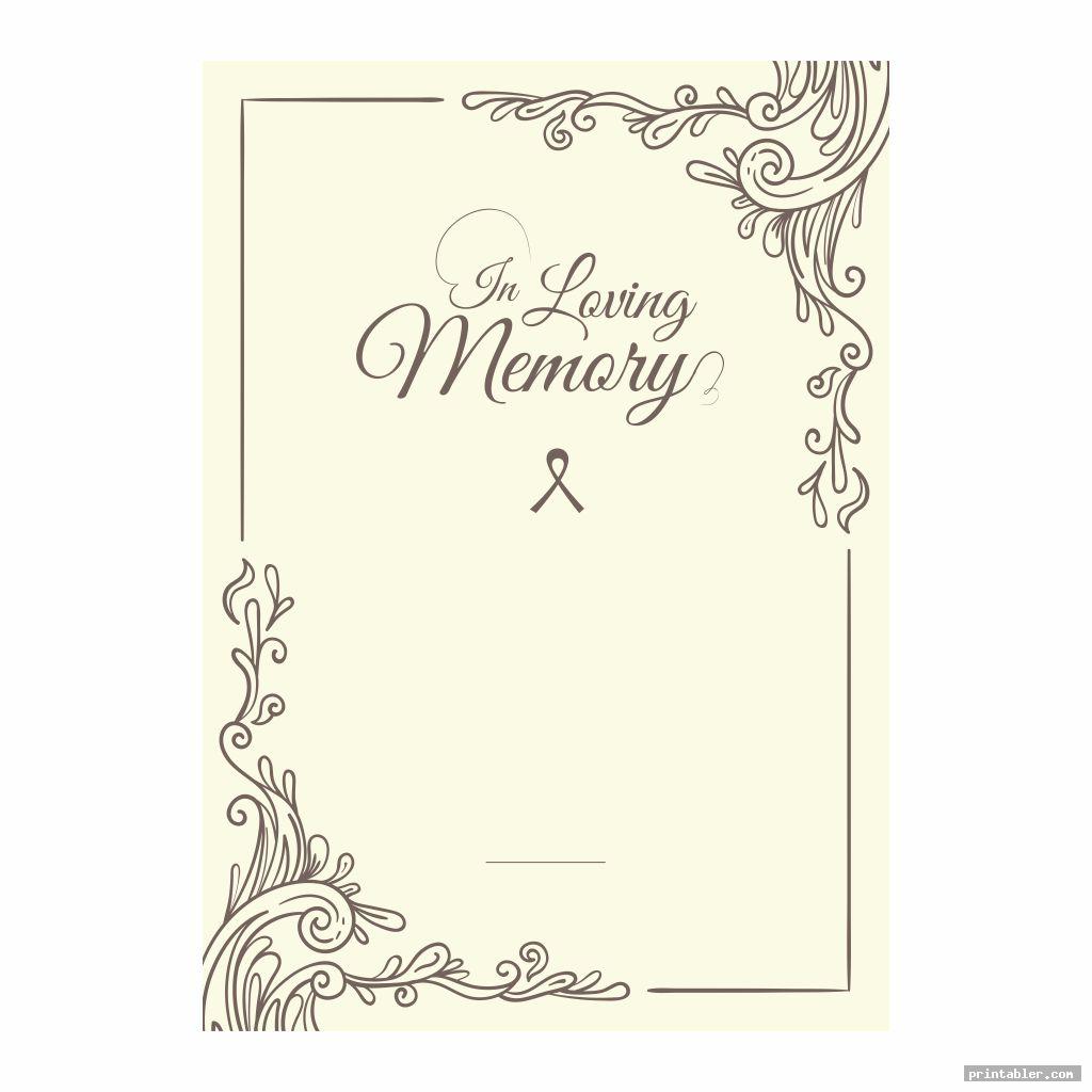  Free Printable Memorial Card Template 