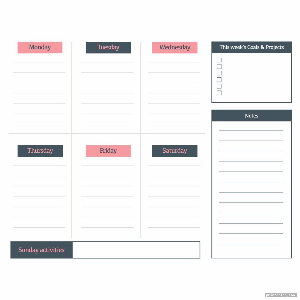 Weekly Planner Printable Gridgit Weekly Planner Printable Gridgit