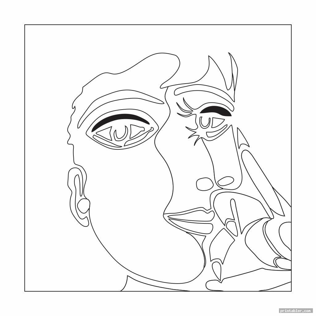 Picasso Art Coloring Pages Printable