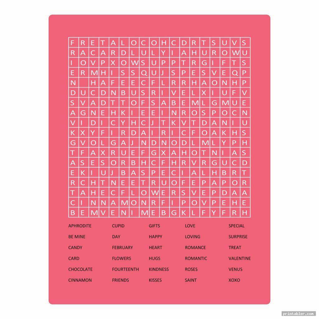 wordsearch valentine s day printable puzzles