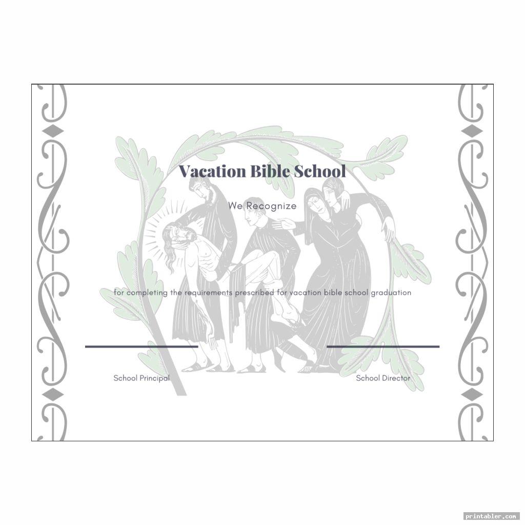 artistic vacation bible school certificate templates printable