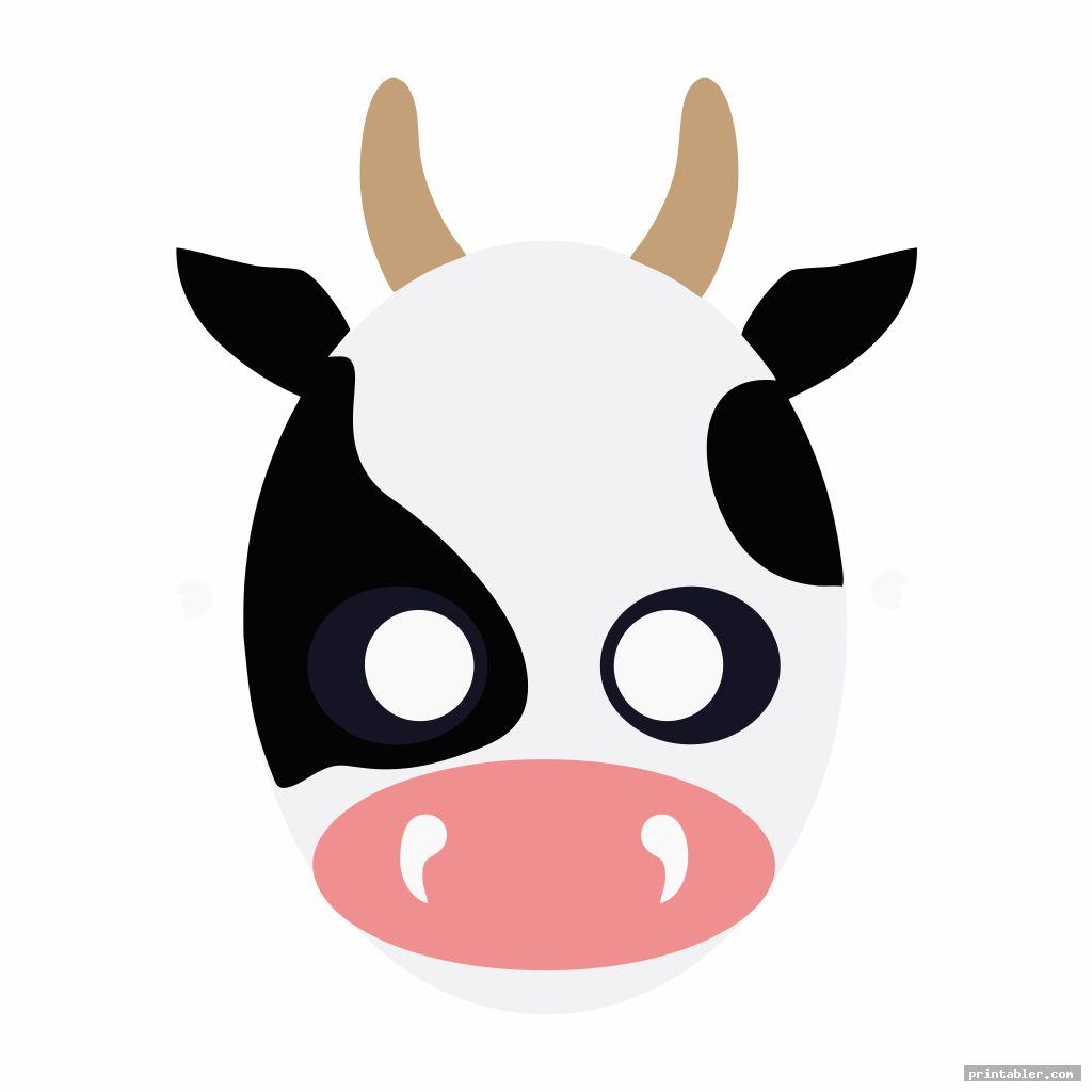 basic cow mask printable