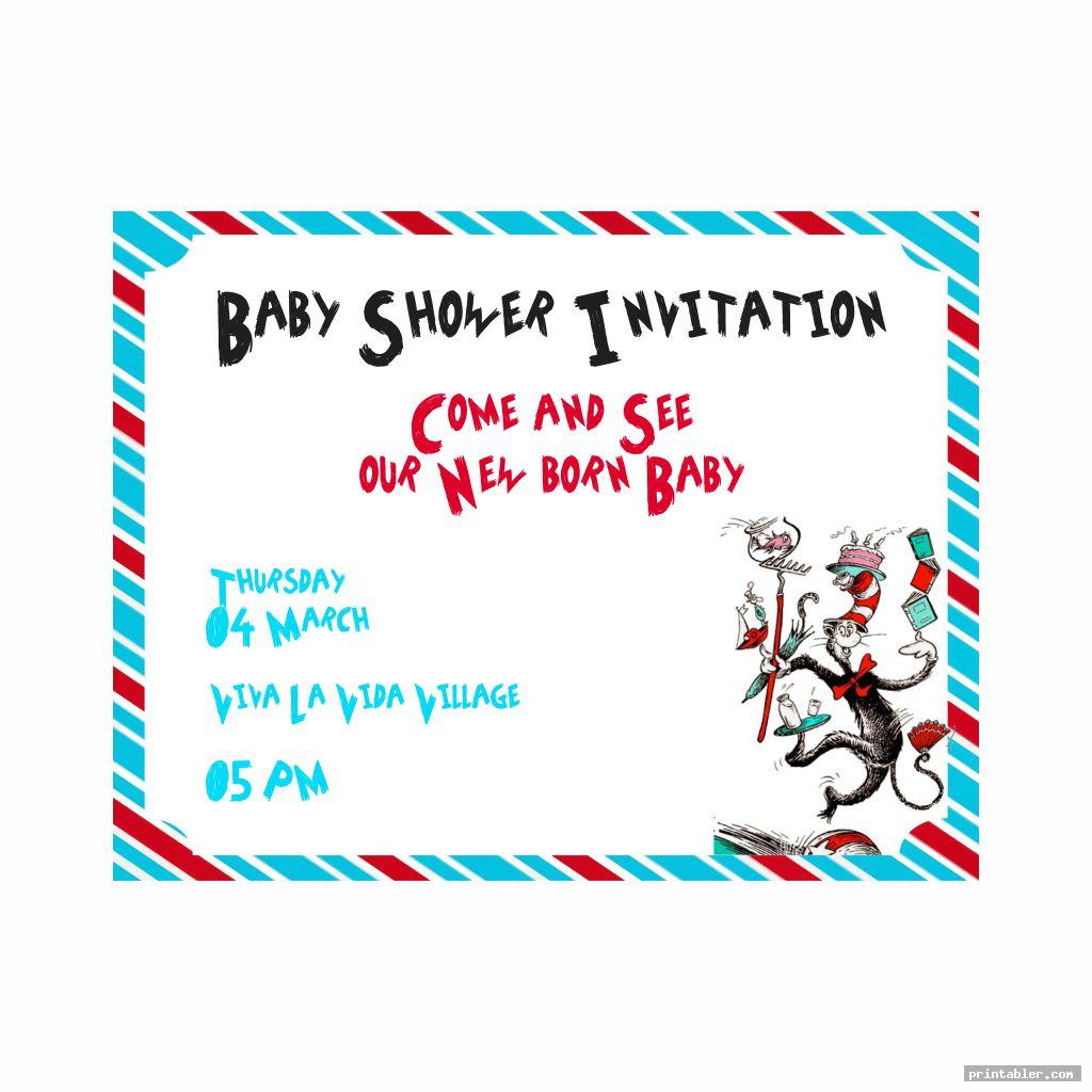 basic dr seuss baby shower invitation template printable