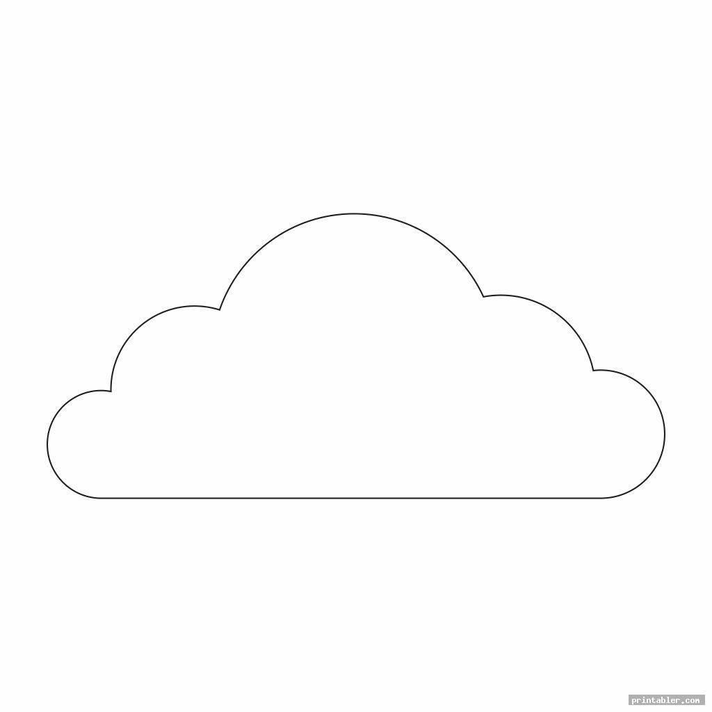 basic large printable cloud template
