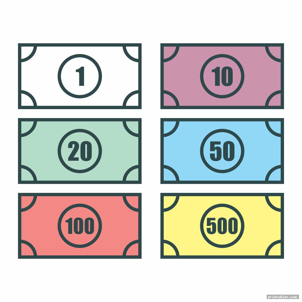 Monopoly Money Templates Printable