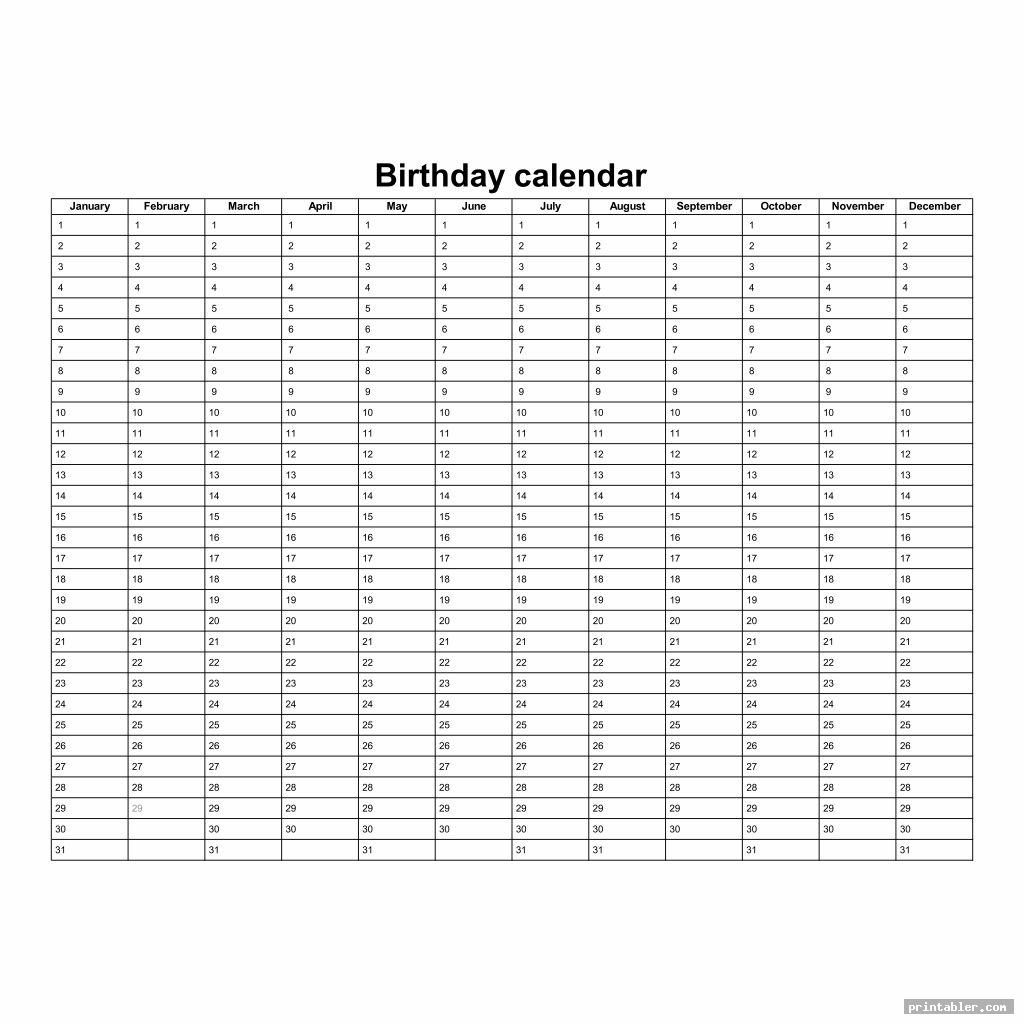 basic office birthday list printable