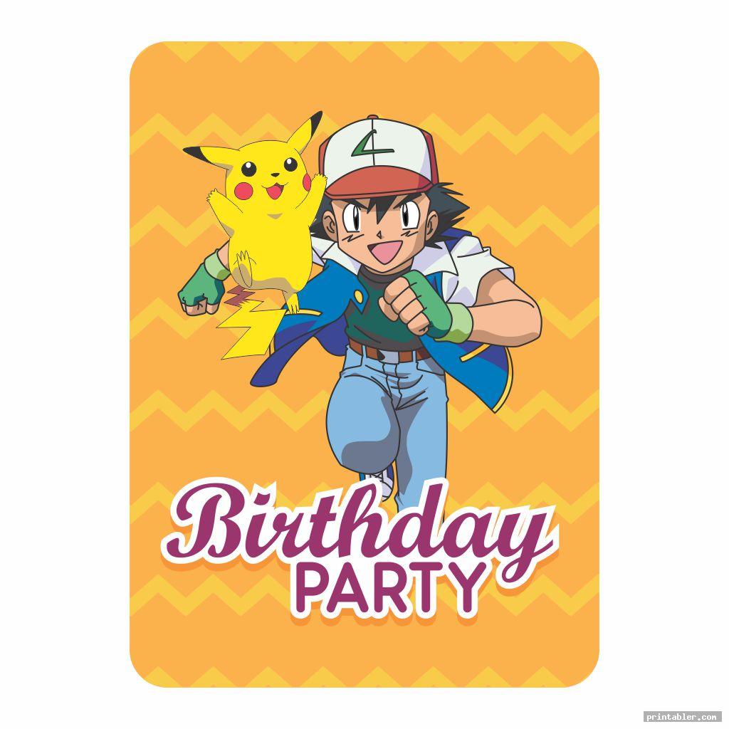 Pokemon Birthday Cards Printable