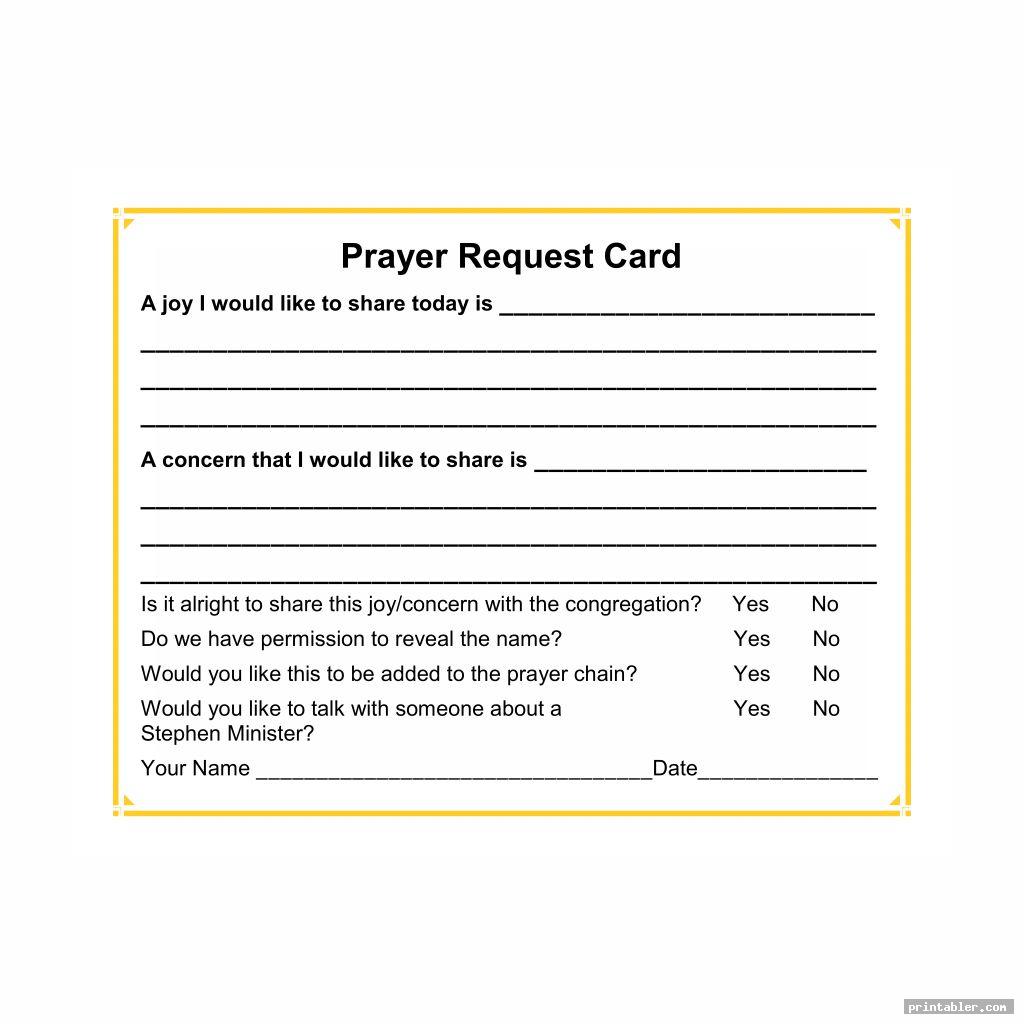 basic prayer request cards printable