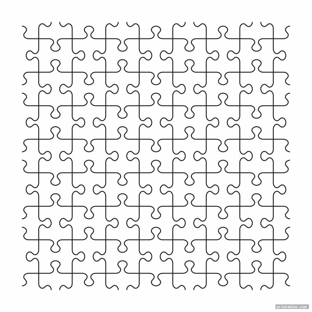 Puzzle Pieces Coloring Pages in Various Shape Printable